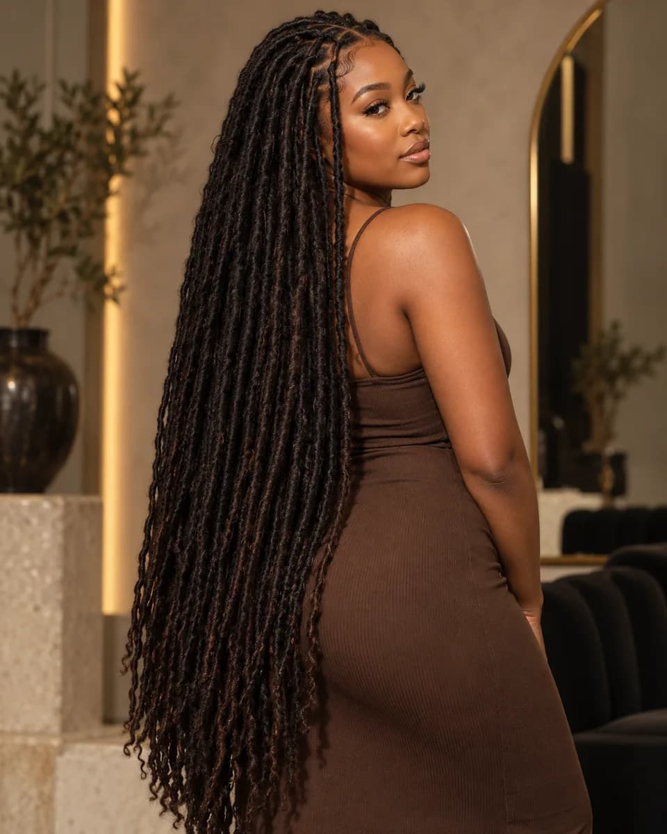 Full Loc Extensions hairstyle reference