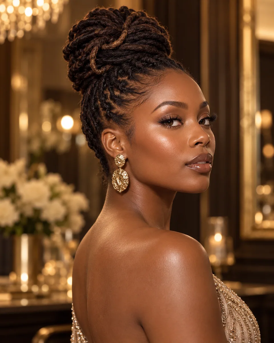 Loc Updos hairstyle reference