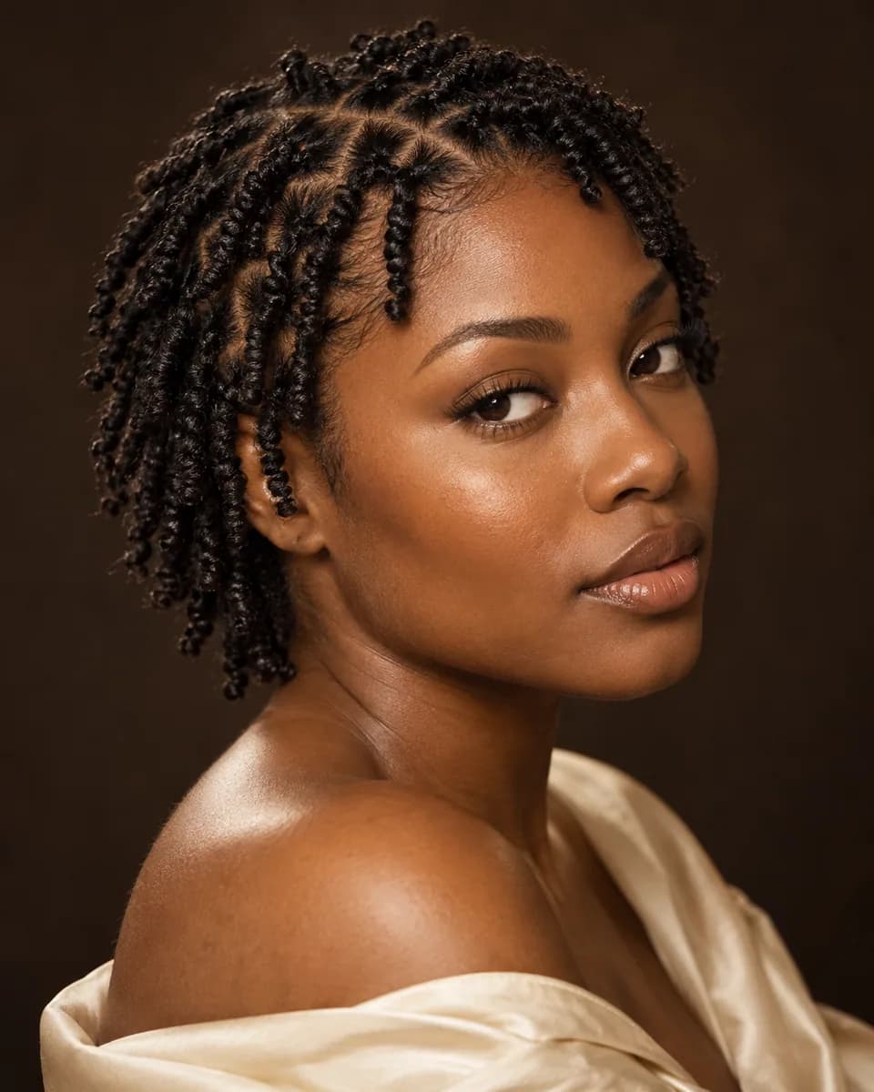 Two-Strand Twist Starter Locs hairstyle reference